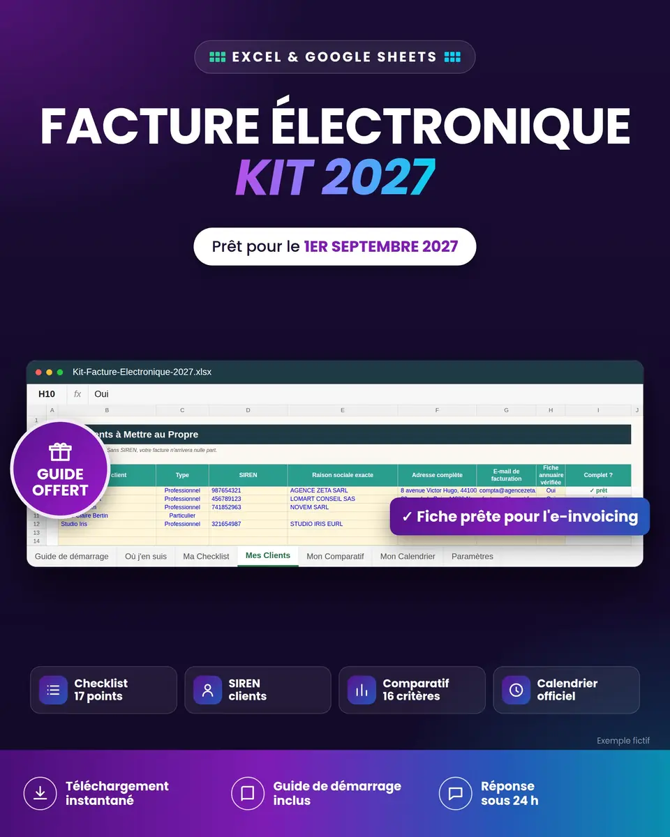 Kit Préparation Facture Électronique 2027 : aperçu