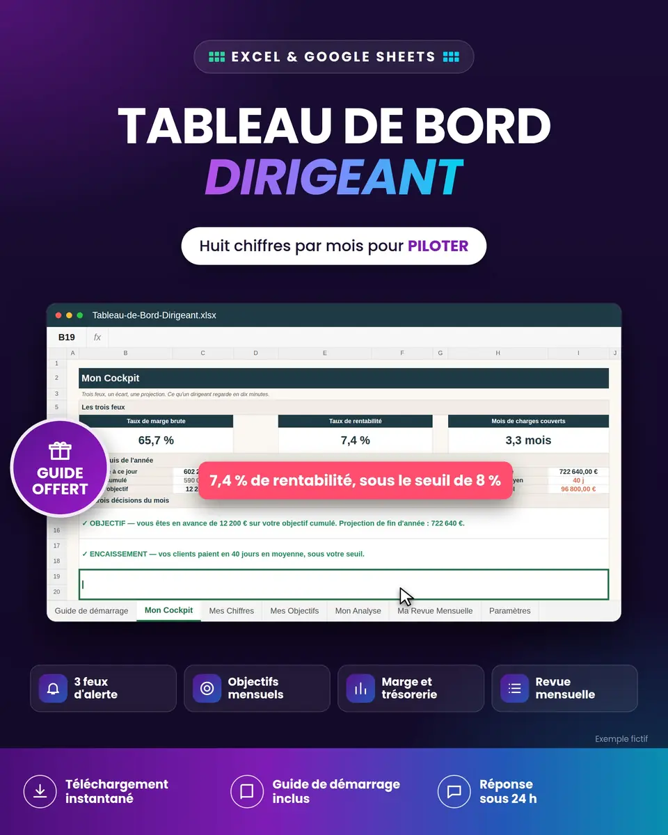 Tableau de Bord Dirigeant : aperçu